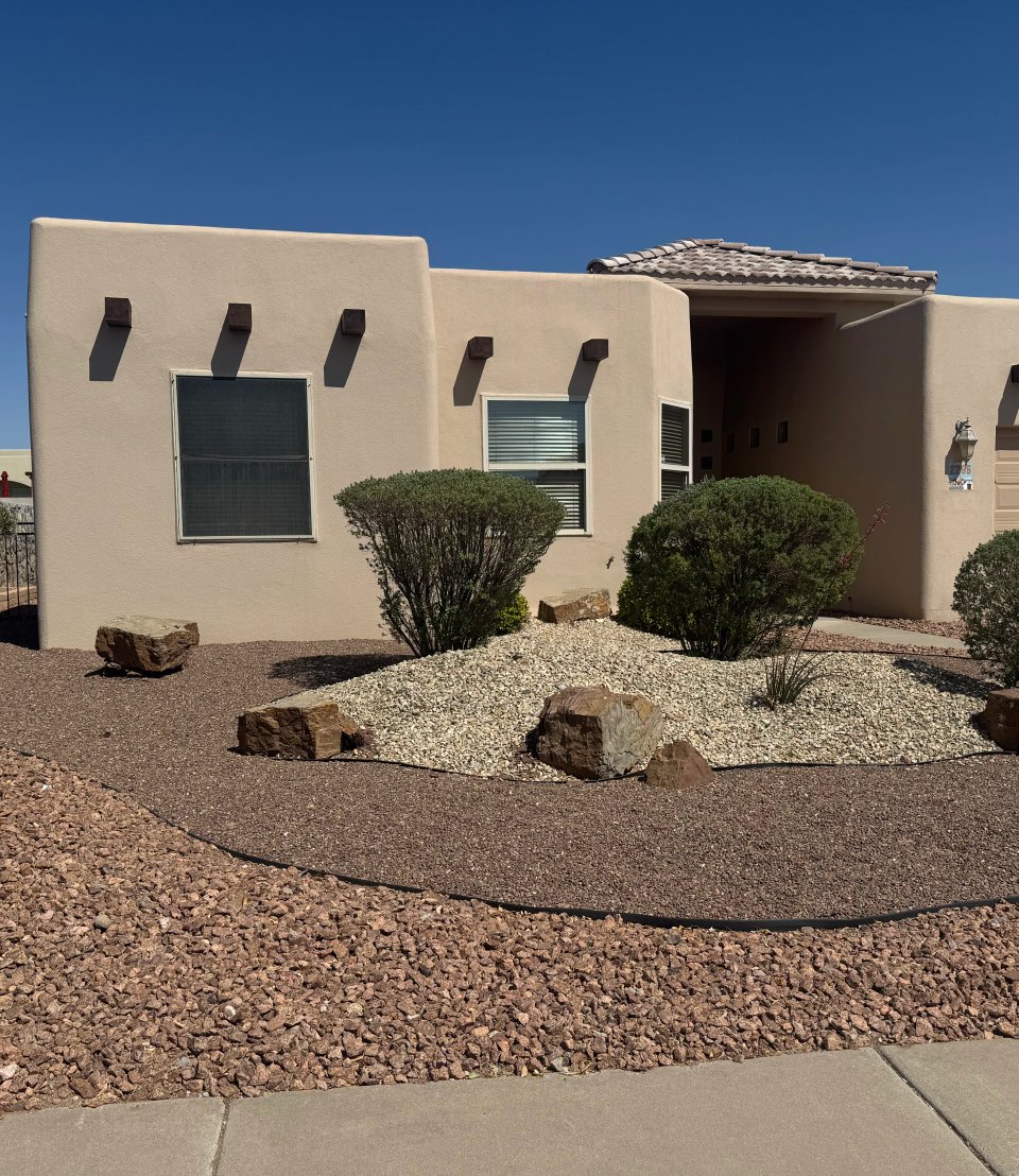 Residential xeriscape upgrade on the East Mesa in Las Cruces